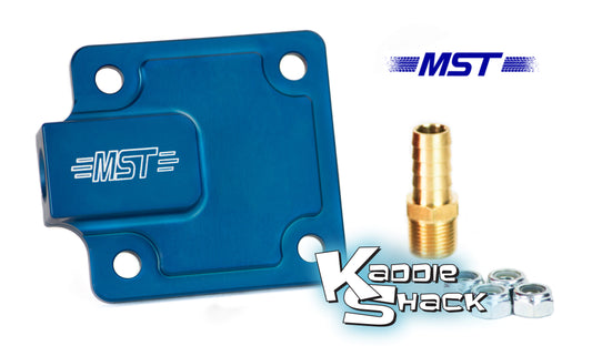 MST Billet Aluminum Full Flow Oil Pump Cover Plate, Blue