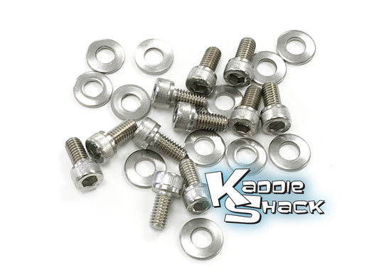 Deluxe Stainless Steel Allen Head Engine Tin Screws/Washers 12pk